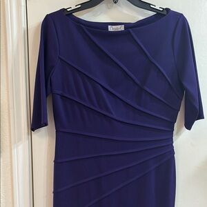 Maggy L Dark Purple Midi Dress